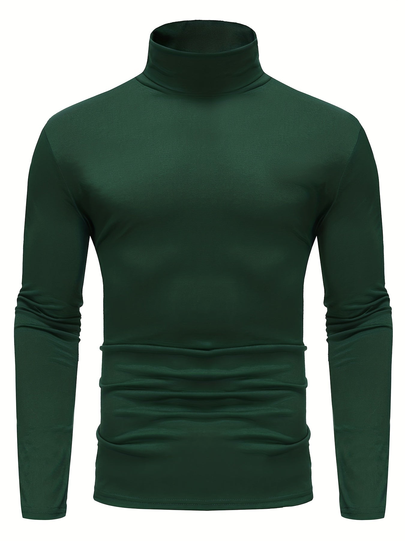 One Size Smaller,  Close-Fitting And Thin, Men's Casual Long Sleeve Turtleneck Base Layer Shirt Best Sellers