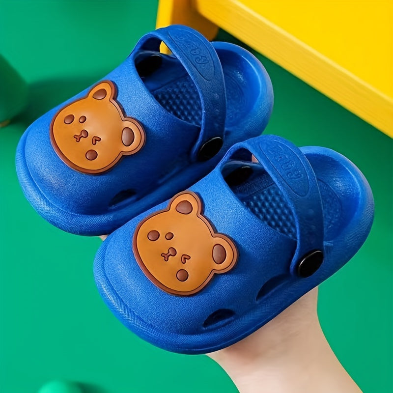 Infant Cartoon Bear Garden Clogs Slipper Non-slip Slip-on Water Shoes Breathable Sandals Outdoor For Baby Boys Girls