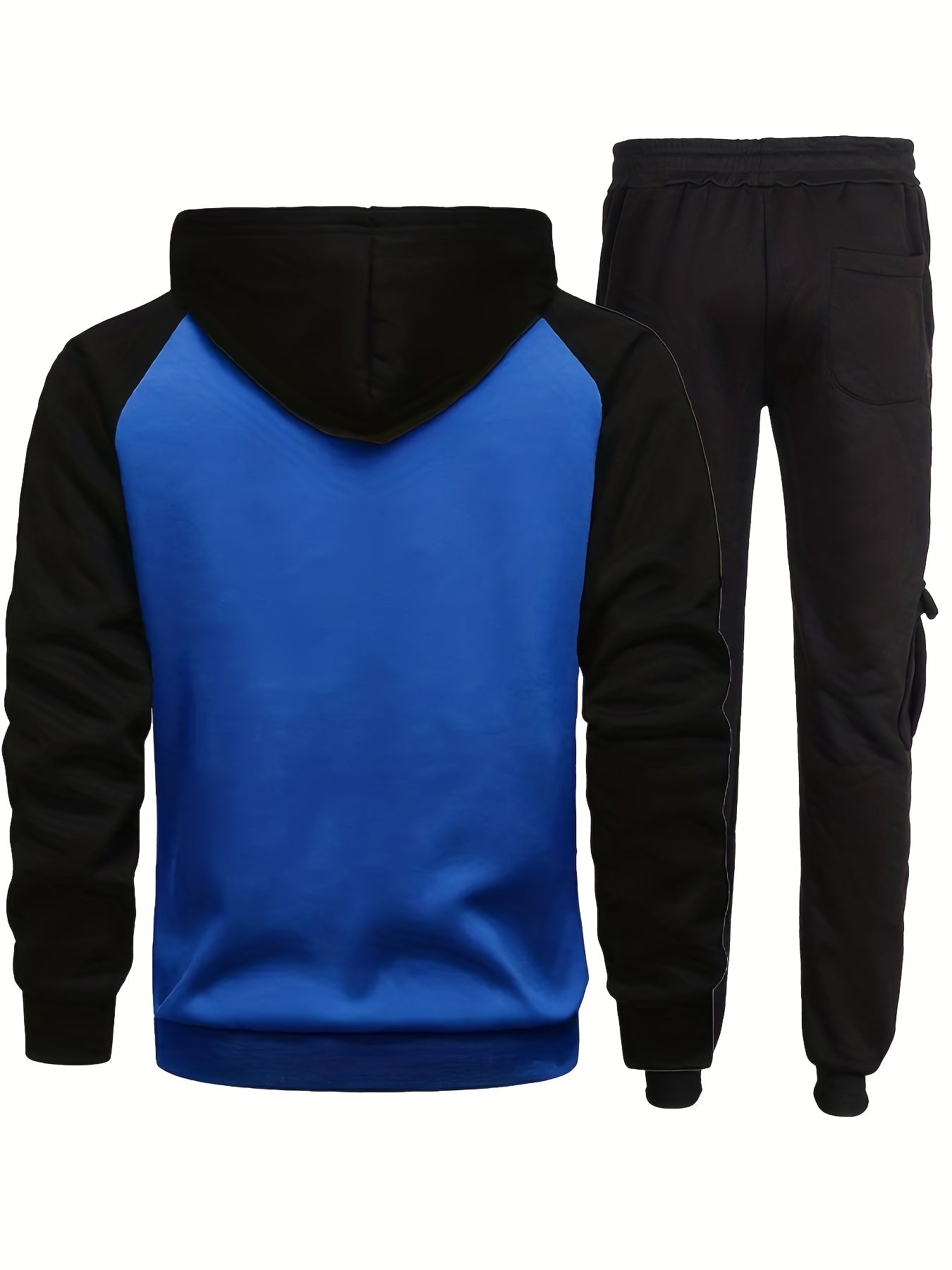 Classic Men's Athletic 2Pcs Tracksuit Set Casual Full-Zip Sweatsuits Long Sleeve Hoodie And Jogging Pants Set For Gym Workout Running