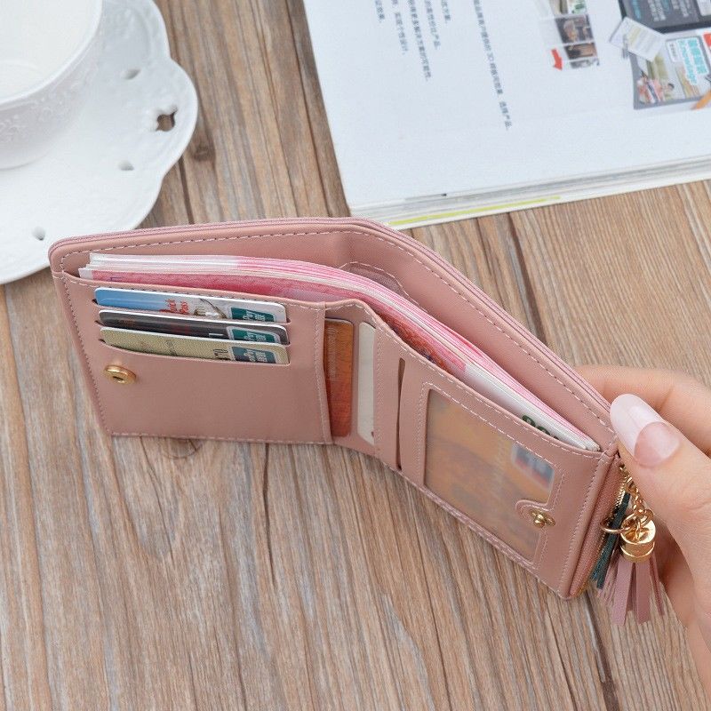 Tassel Wallet, Women's Zip Coin Purse, Large Capacity Card Holder