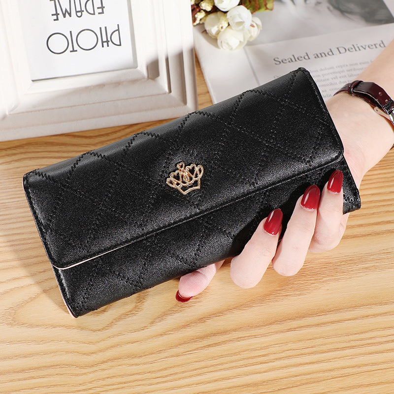 Women's Simple Long Wallet, Trifold Clutch Coin Purse, Versatile Credit Card Holder