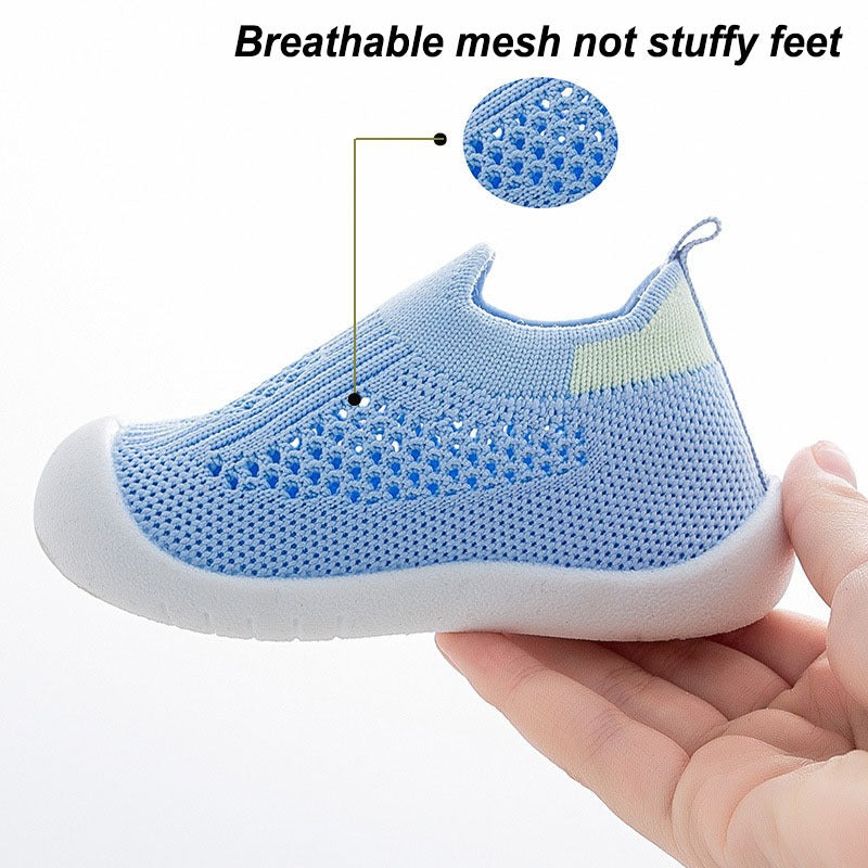 Baby Boys And Girls Mesh Breathable Toddler Shoes, Wear-resistant Non Slip Comfortable Slip On Sneakers, Fall