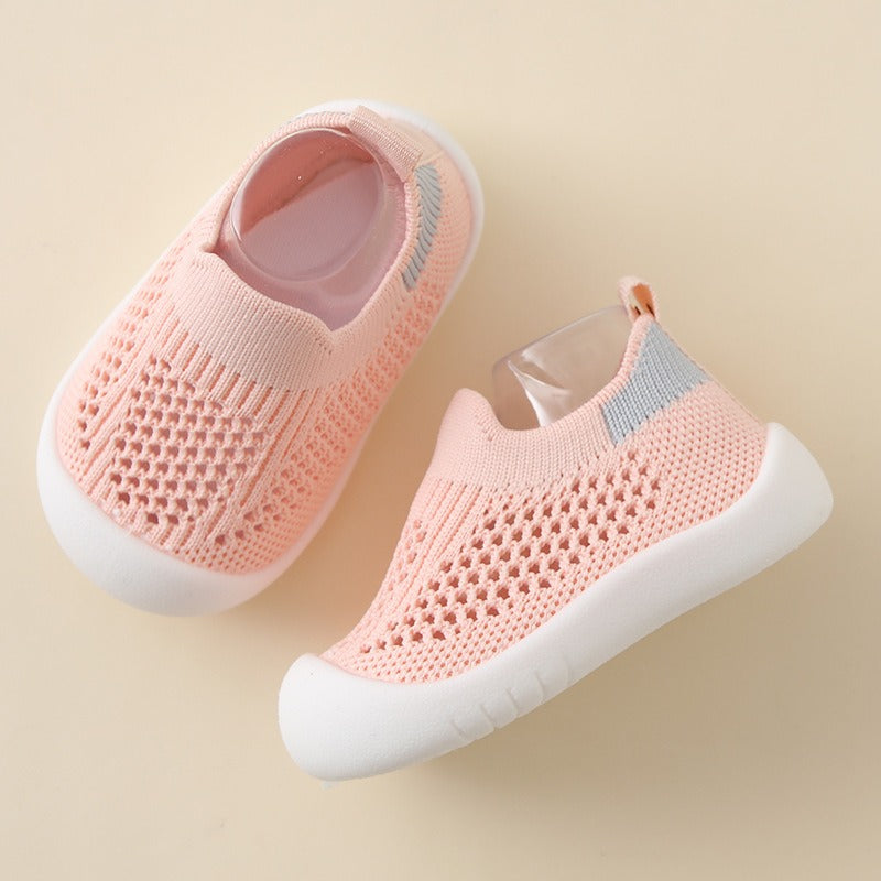 Baby Boys And Girls Mesh Breathable Toddler Shoes, Wear-resistant Non Slip Comfortable Slip On Sneakers, Fall