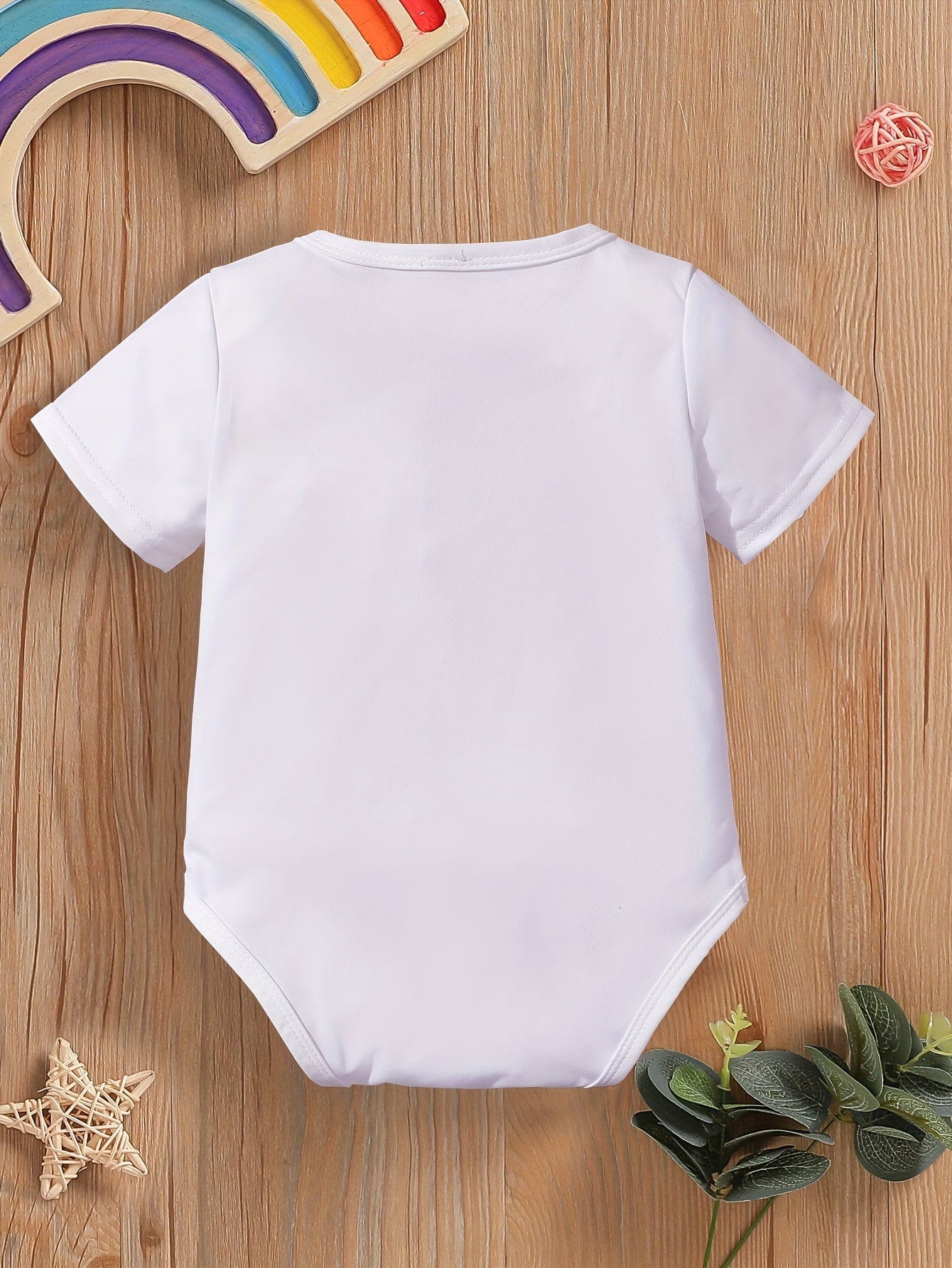 Baby Cute Letter Print Triangle Onesie - 5 Things You Should Know About My Mom Print Newborn Short-sleeved Romper Pajamas