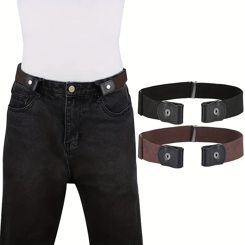 No Trace Invisible Elastic Belt Unisex Comfortable Waistband Jeans Pants Decorative Stretch Belt