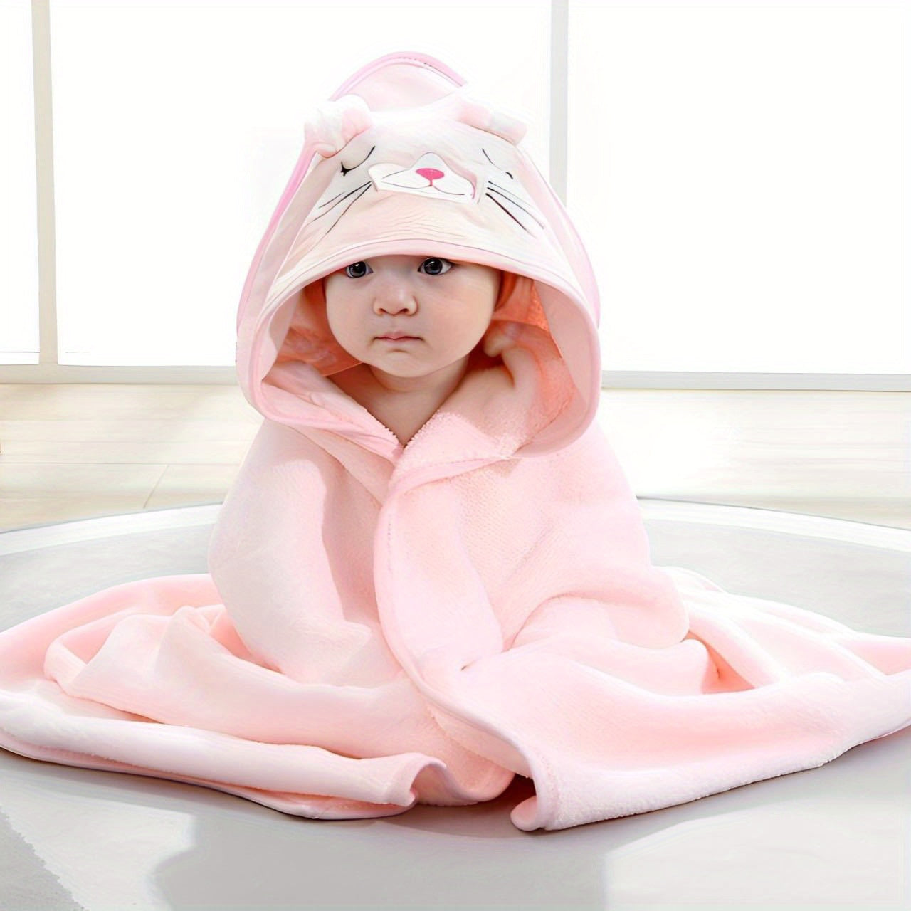 1pc Soft & Skin-Friendly Children's Cartoon Bath Towel & Blanket - Multifunctional & Absorbent!