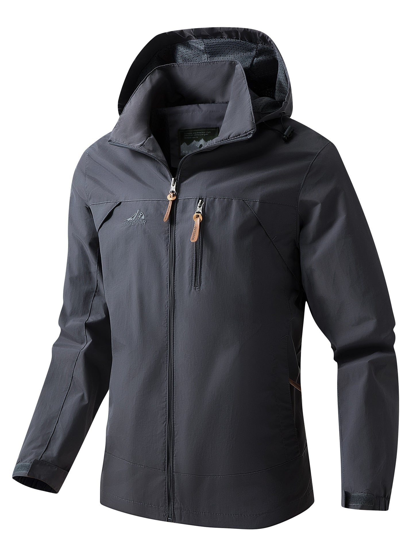 Men's Waterproof Windproof Hooded Jackets Outdoor Sports Jacket For Spring Autumn
