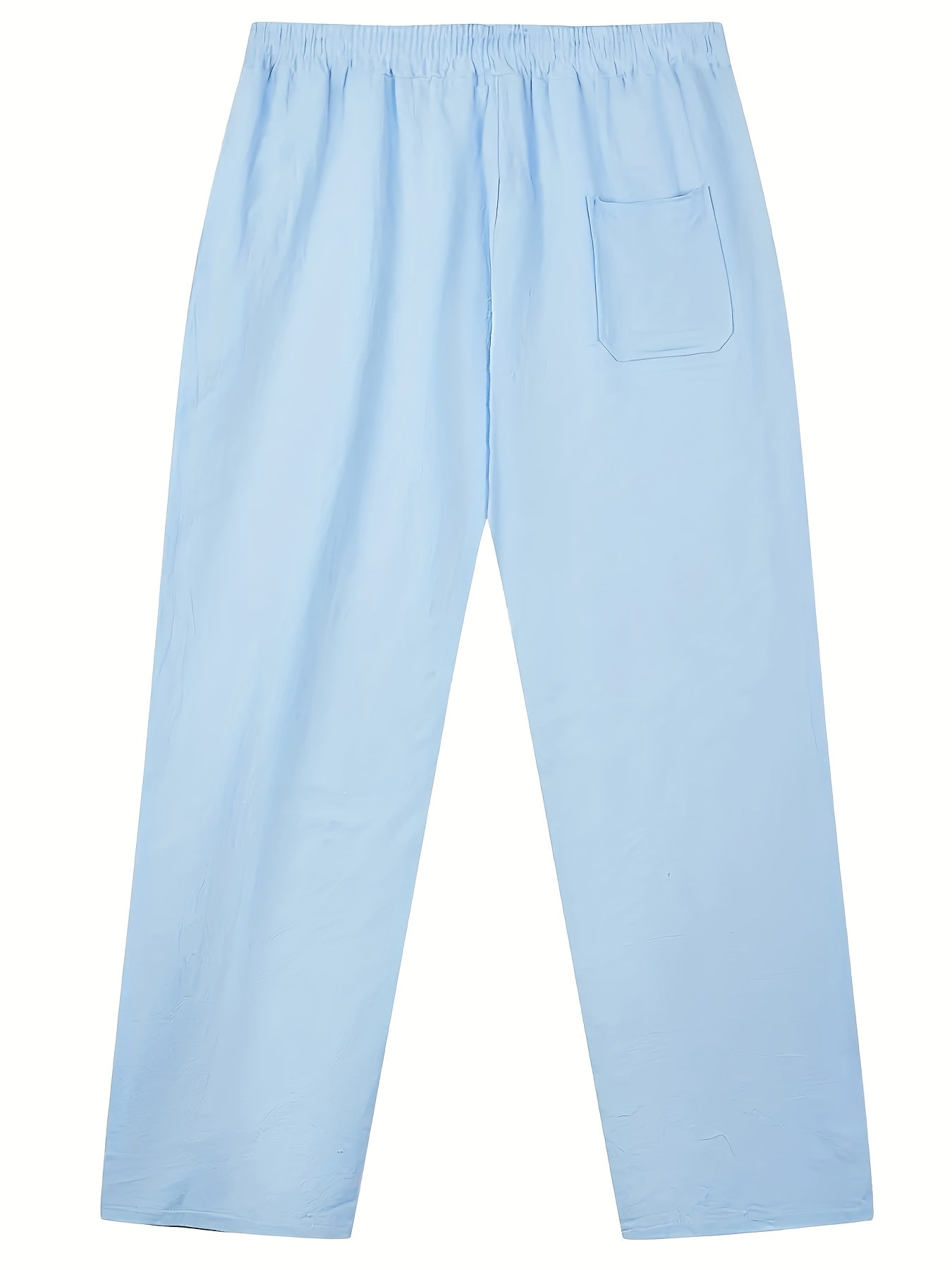 Fashionable Men's Solid Drawstring Casual Linen Pants,Suitable For Outdoor Sports, Comfortable And Versatile