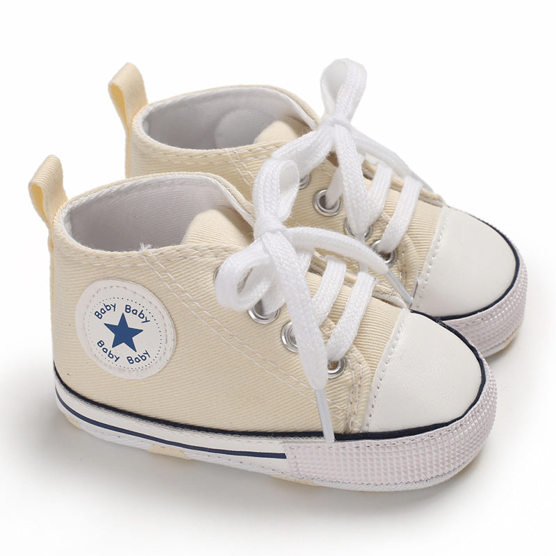 Infant Baby Boys Sneakers, Soft-soled Anti-slip High Top Crib Shoes