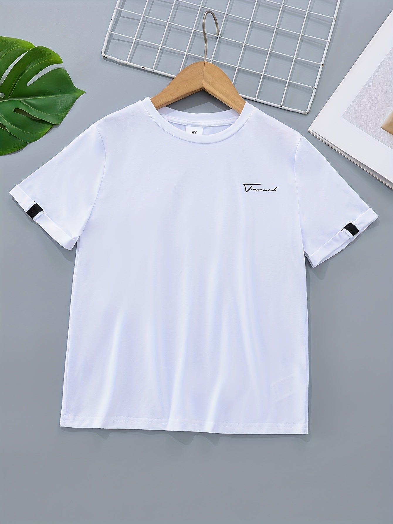 2pcs Stylish Letter Print T-Shirts For Boys - Cool, Lightweight And Comfy Summer Clothes!