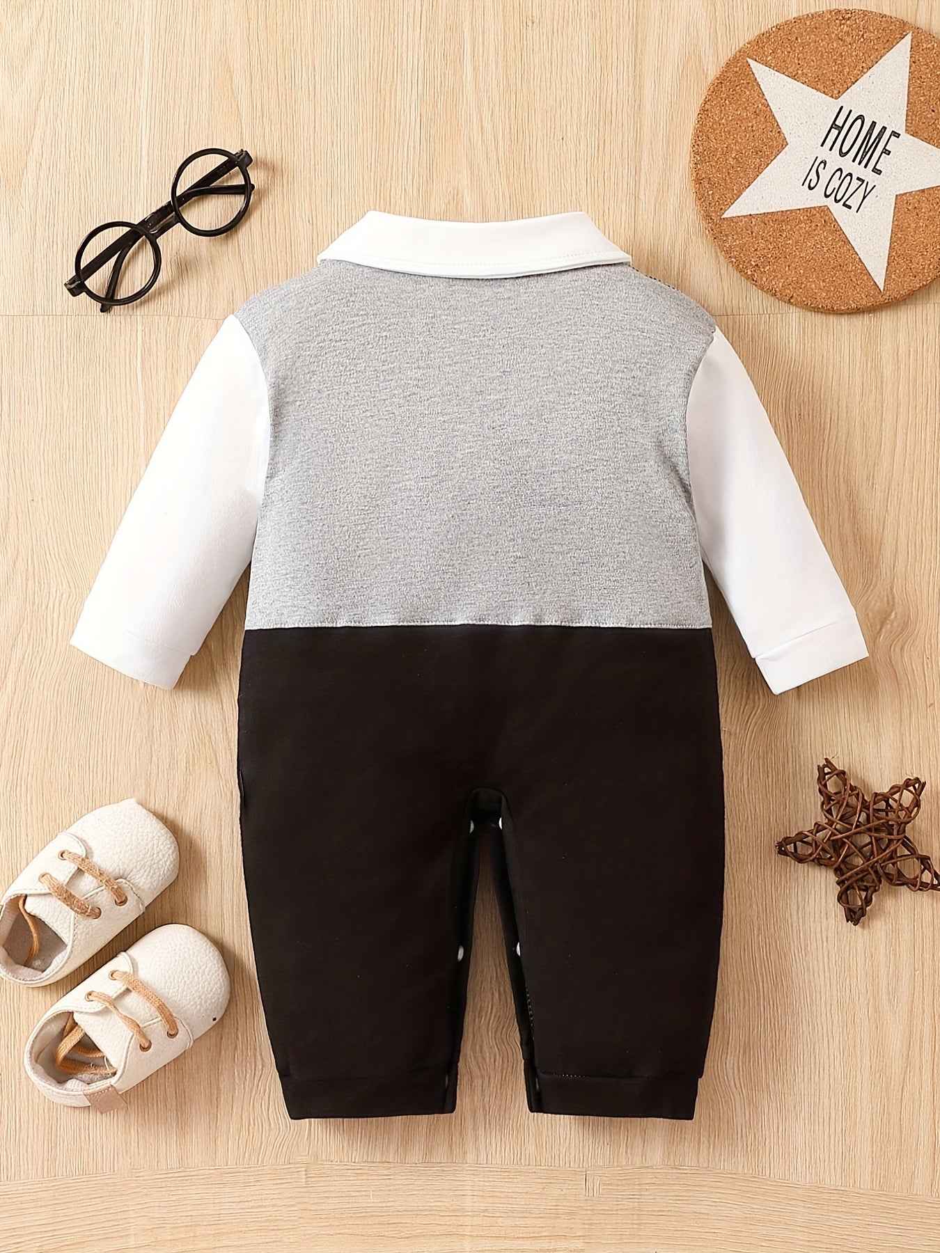 Little Gentleman Clothes Dress For Your Lovely Boy, Baby Long-sleeved Romper For Party Birthday
