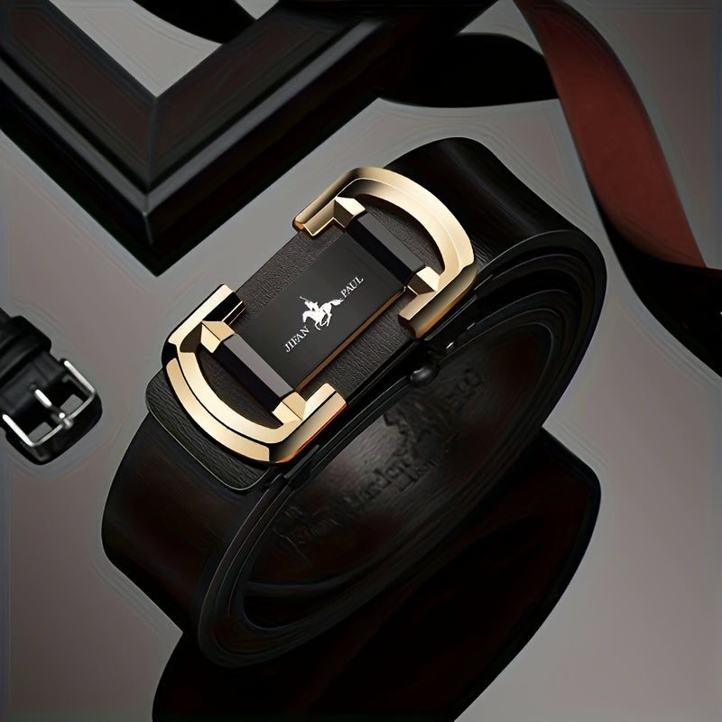 Men's Trendy Belt With Automatic Buckle, Suitable For Business Suit Pants, Father's Day Gifts