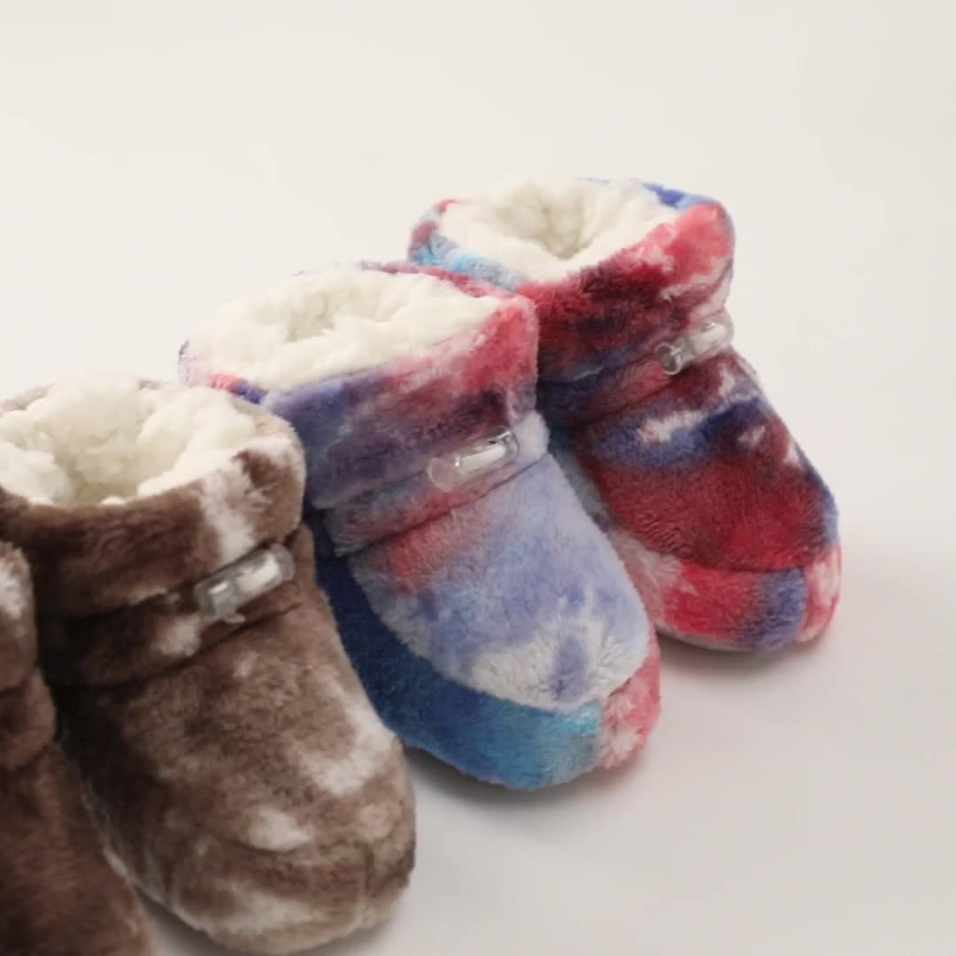 Comfortable Boots For Baby Boys And Girls, Soft Warm Plus Fleece Boots For Indoor Walking, Winter