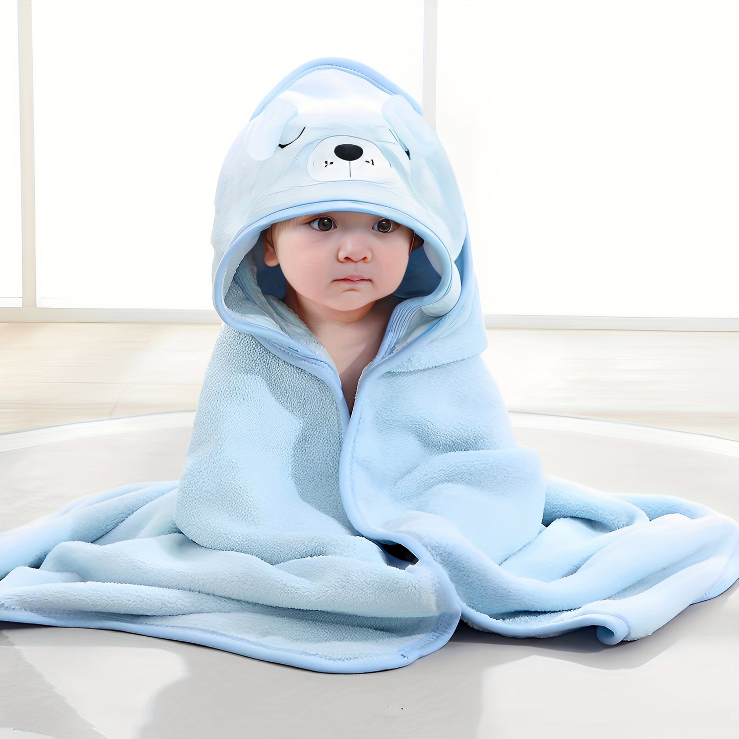 1pc Soft & Skin-Friendly Children's Cartoon Bath Towel & Blanket - Multifunctional & Absorbent!