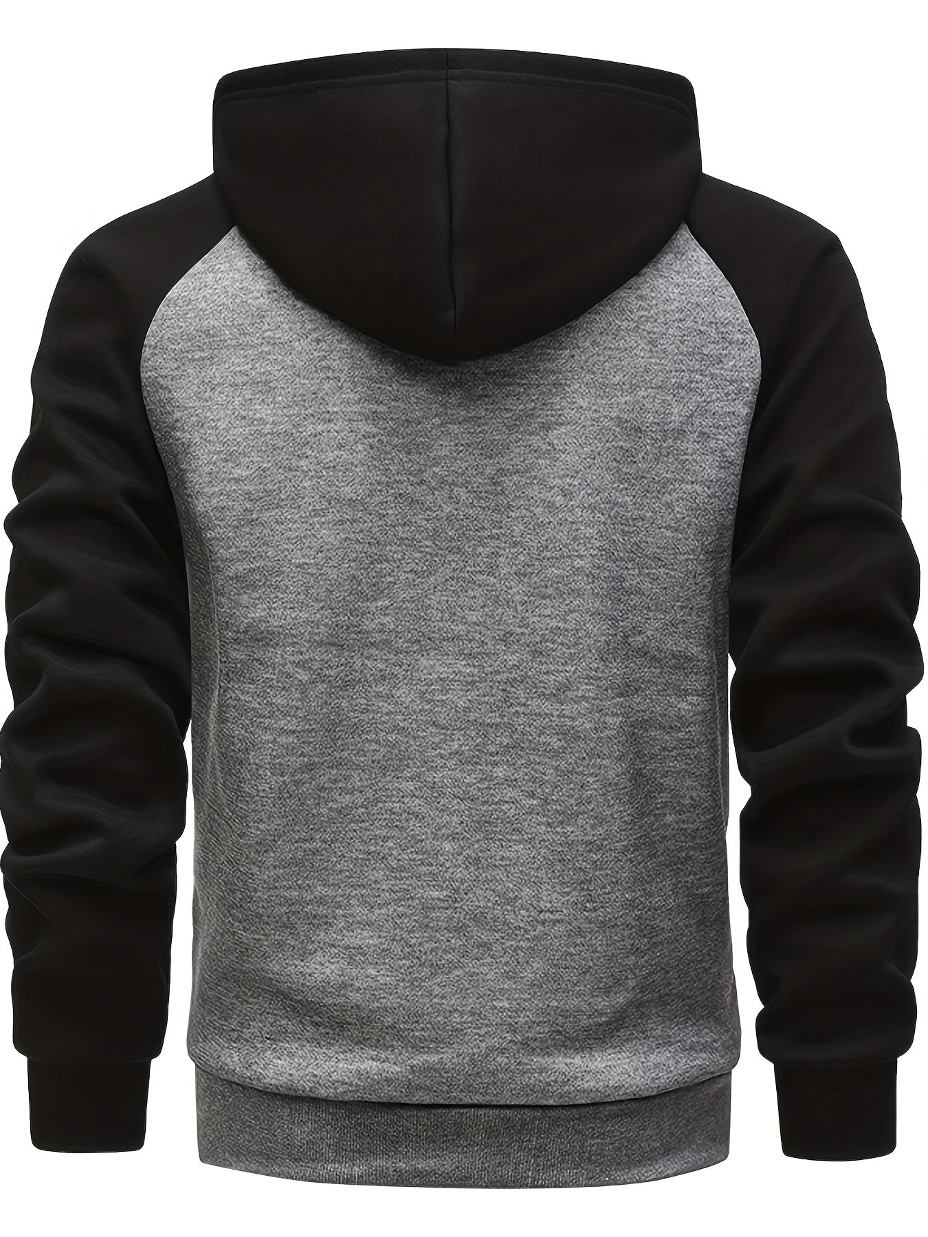 Men's Hooded Sweatshirt Casual Loose Raglan Sleeves Zip Up Hoodie