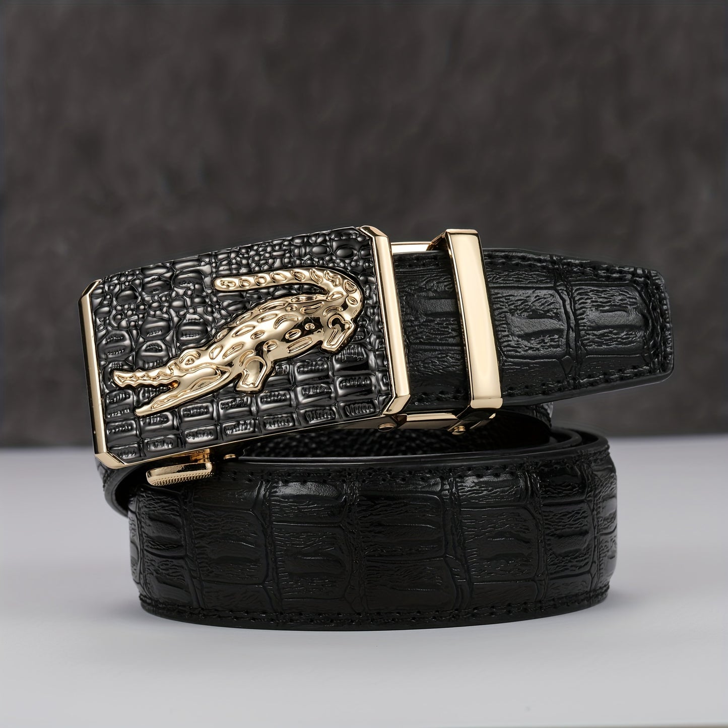 Men's Fashion Black Automatic Buckle Belt Husband Boyfriends Birthday Gifts