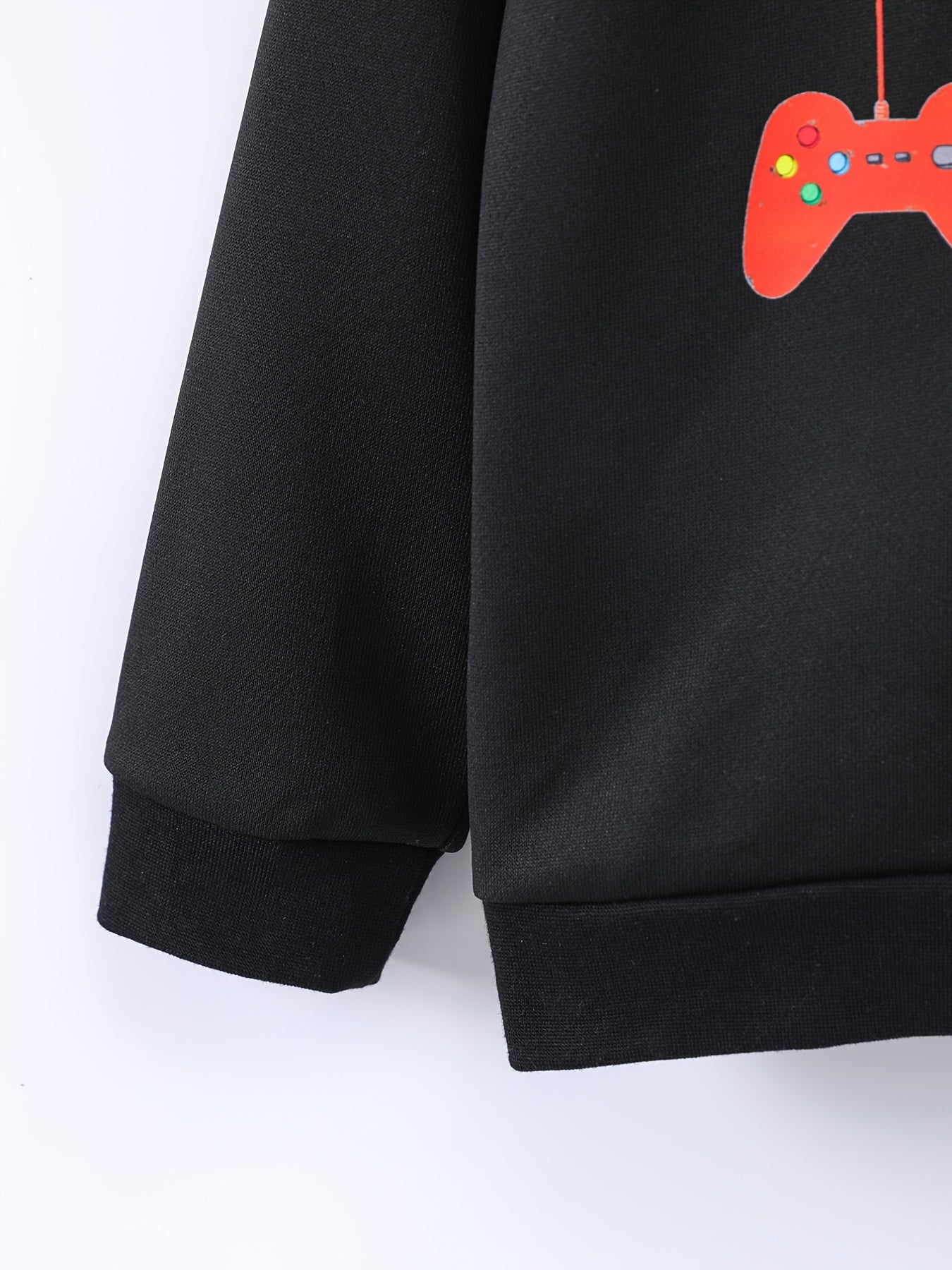 Colorful Gamepad Pattern Kid's Hoodie, Casual Long Sleeve Top, Boy's Clothes For Spring Fall