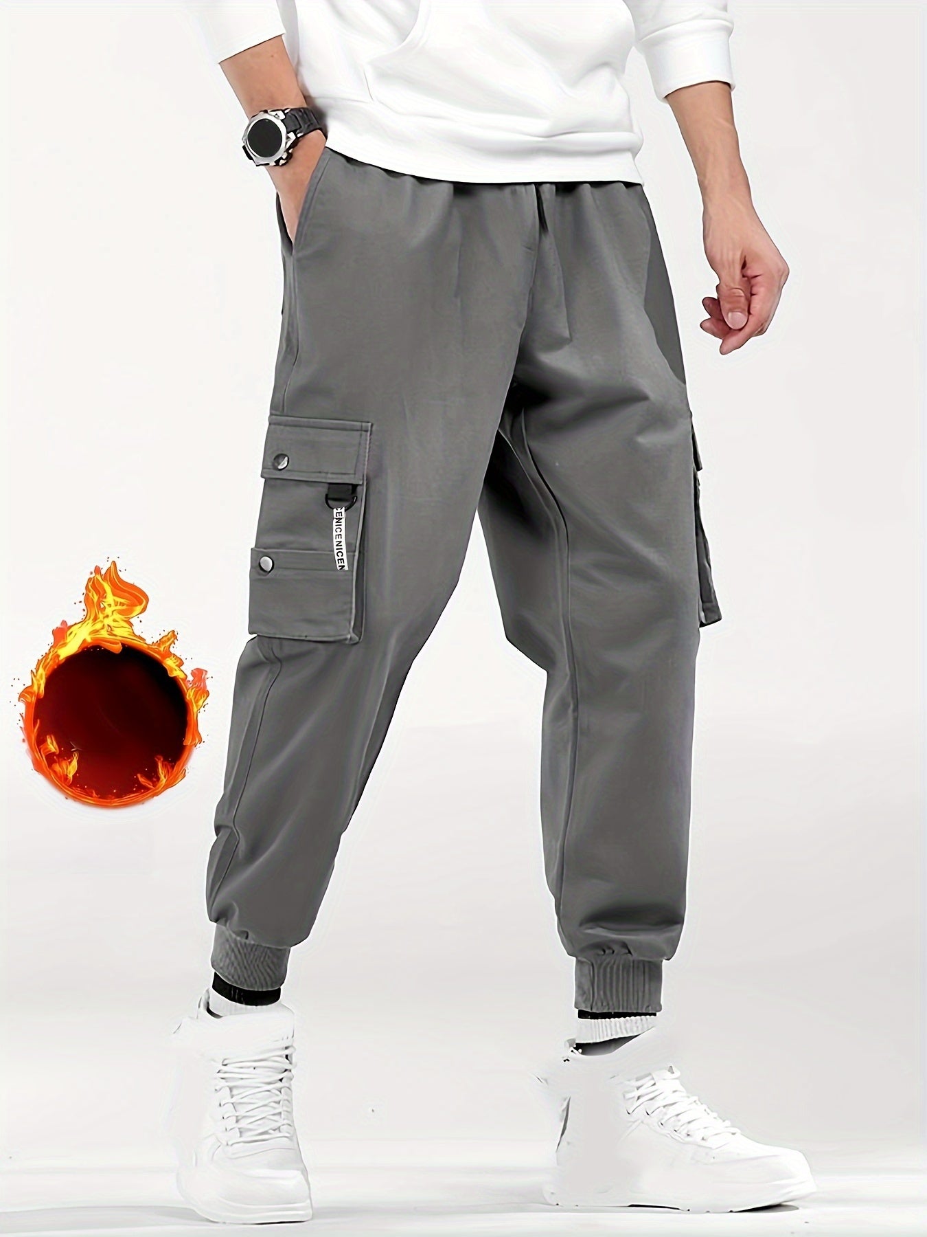 Classic Design Multi Pocket Cargo Pants, Men's Casual Loose Fit Drawstring Cargo Pants/Joggers For Spring Summer Outdoor
