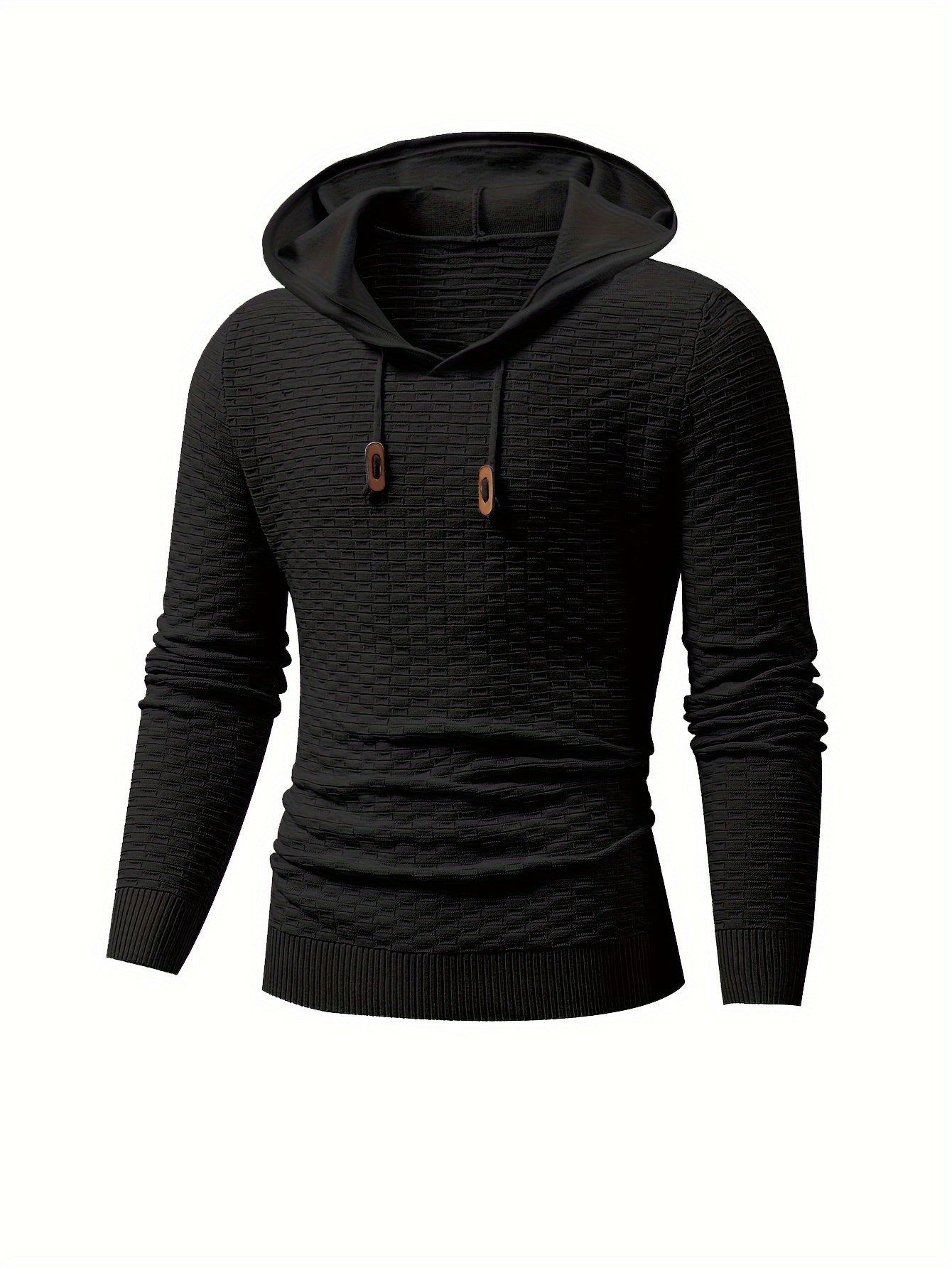 Men's Casual Drawstring Long Sleeves Hooded Pullover Sweaters