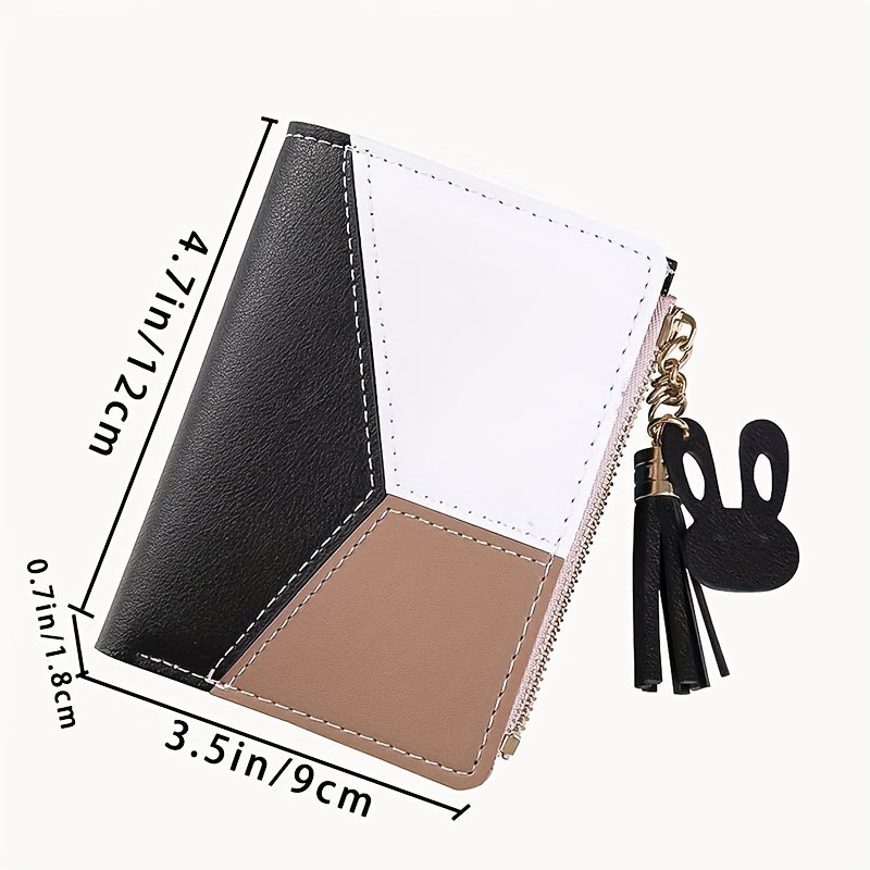 Tassel Wallet, Women's Zip Coin Purse, Large Capacity Card Holder