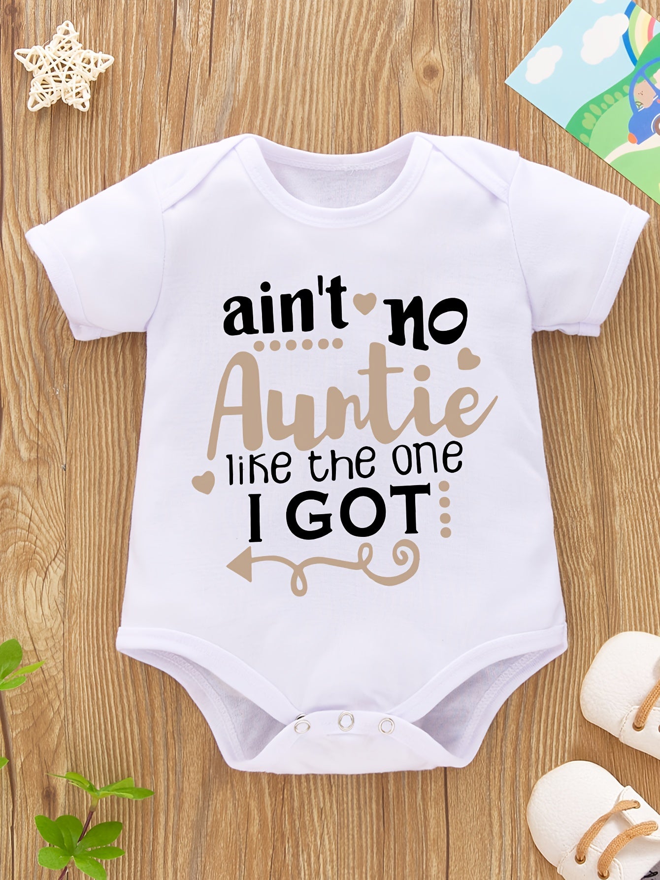 Adorable Baby Romper - Humorous Letter Print Short Sleeve Onesie - Perfect Summer Outfit for Newborns & Toddlers