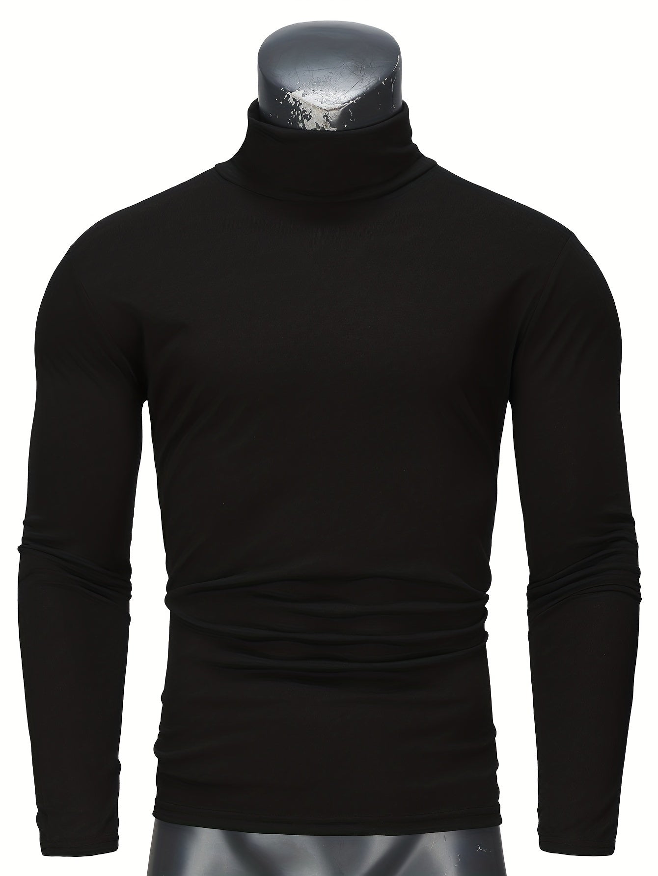 One Size Smaller,  Close-Fitting And Thin, Men's Casual Long Sleeve Turtleneck Base Layer Shirt Best Sellers