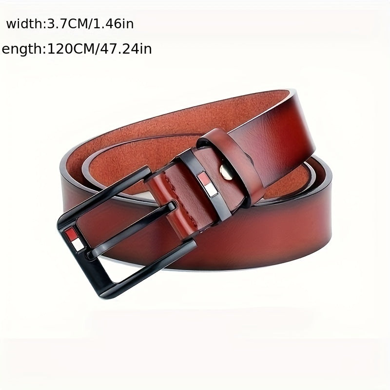 Men's Casual  Leather Belt Vintage Pin Buckle Men's Antique Belt