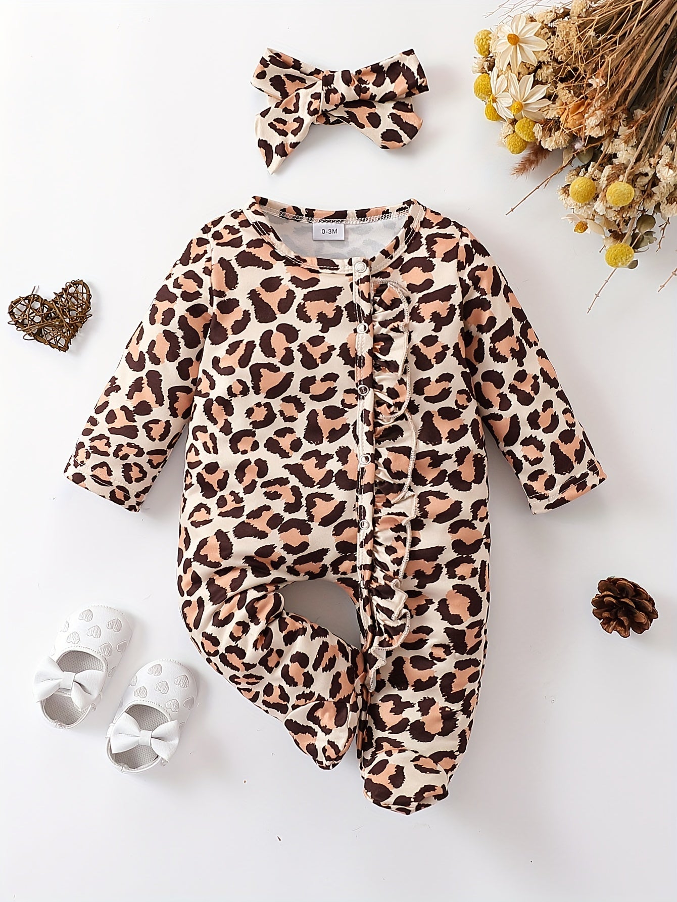 Infant Girl Cute Floral Romper & Jumpsuit - Long Sleeve Onesie Baby Clothes