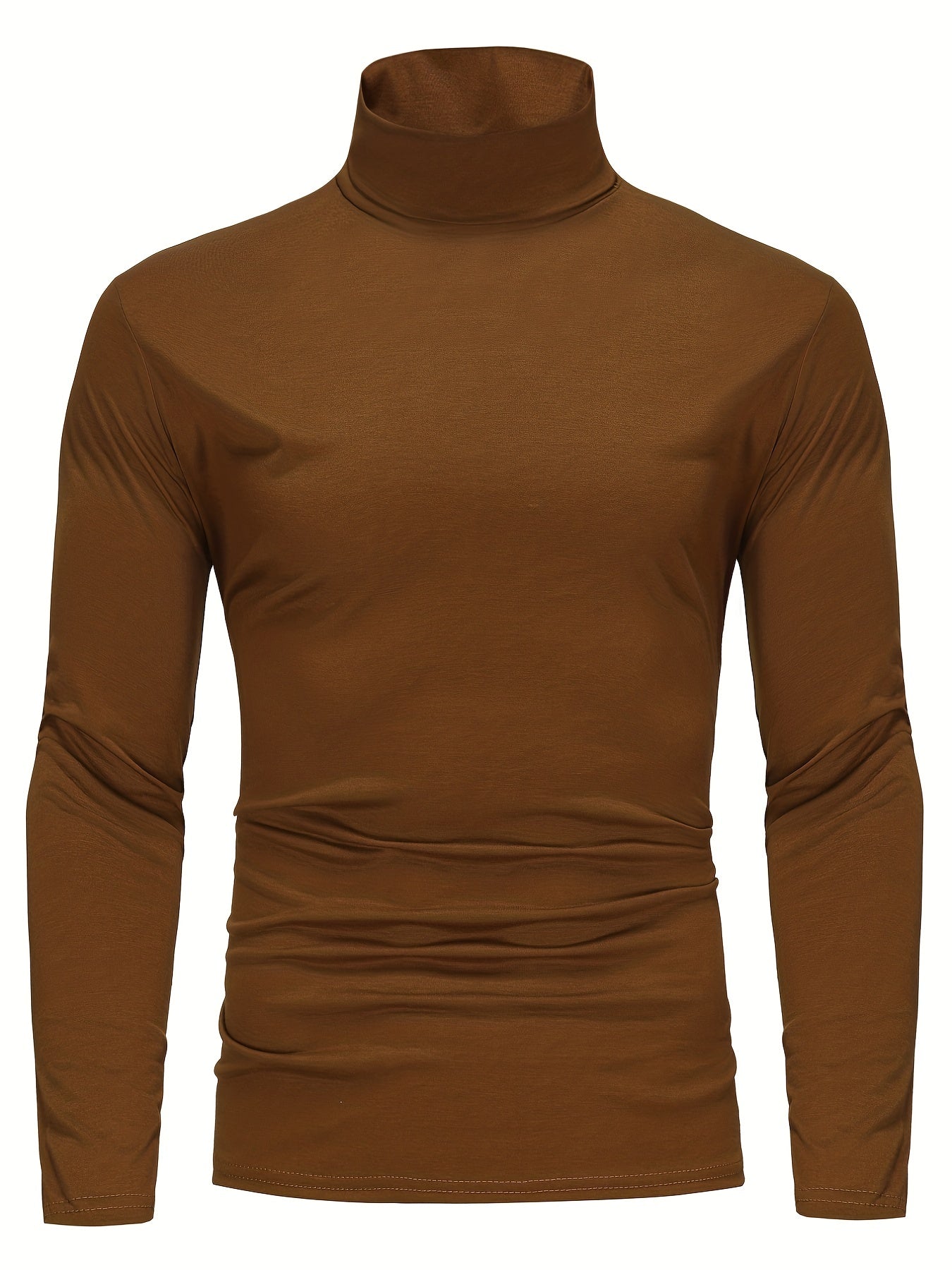 One Size Smaller,  Close-Fitting And Thin, Men's Casual Long Sleeve Turtleneck Base Layer Shirt Best Sellers