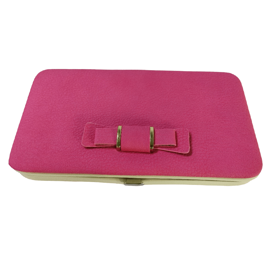 Elegant Bow Decor Phone Wallet, Fashion Phone Case With Card Slots & Zipper Pocket