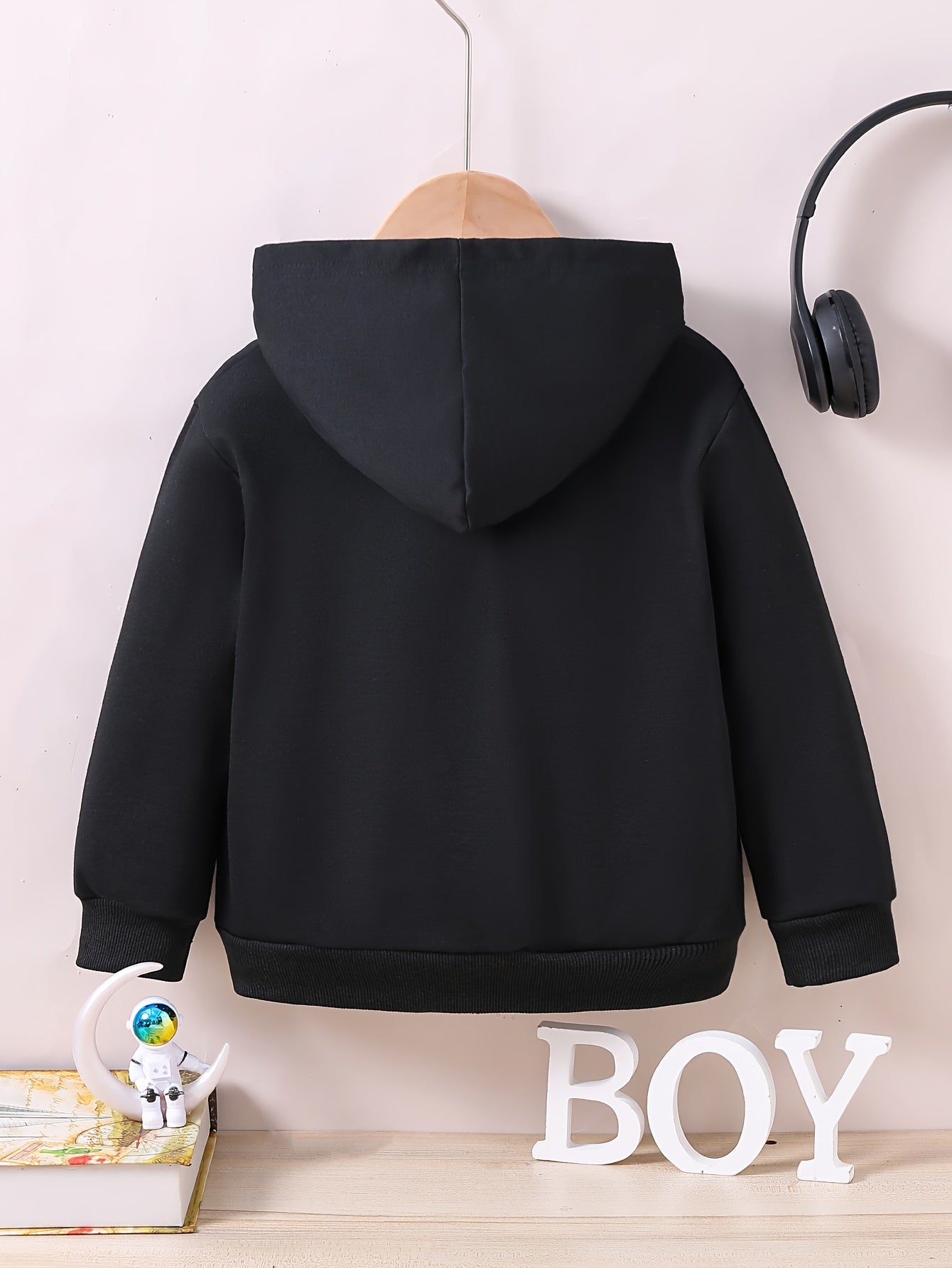 Creative Game Console Print Hoodie For Kids, Casual Pullover, Hooded Long Sleeve Top, Boy's Clothes For Spring Fall Winter, As Gift