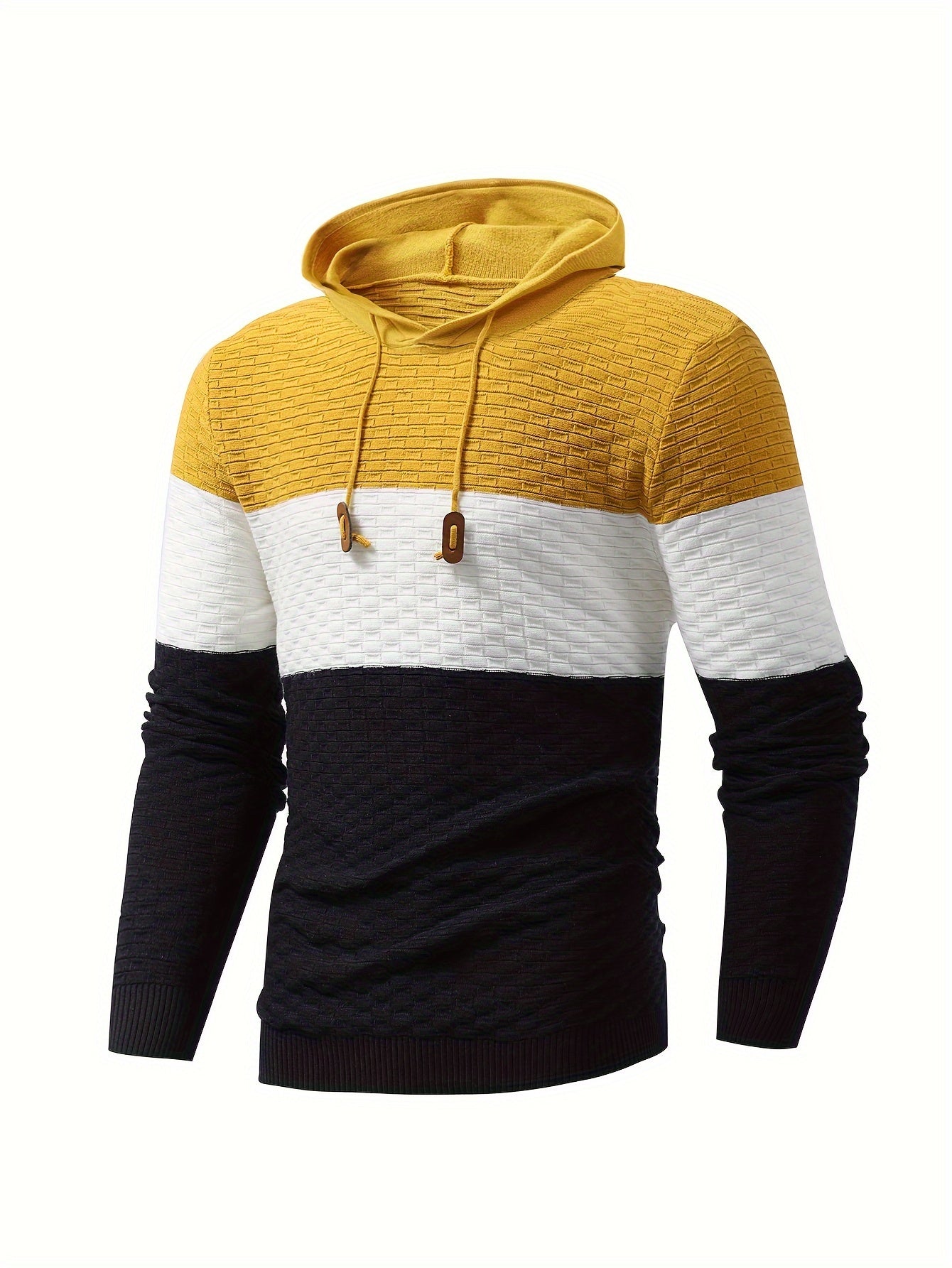 Men's Casual Drawstring Long Sleeves Hooded Pullover Sweaters