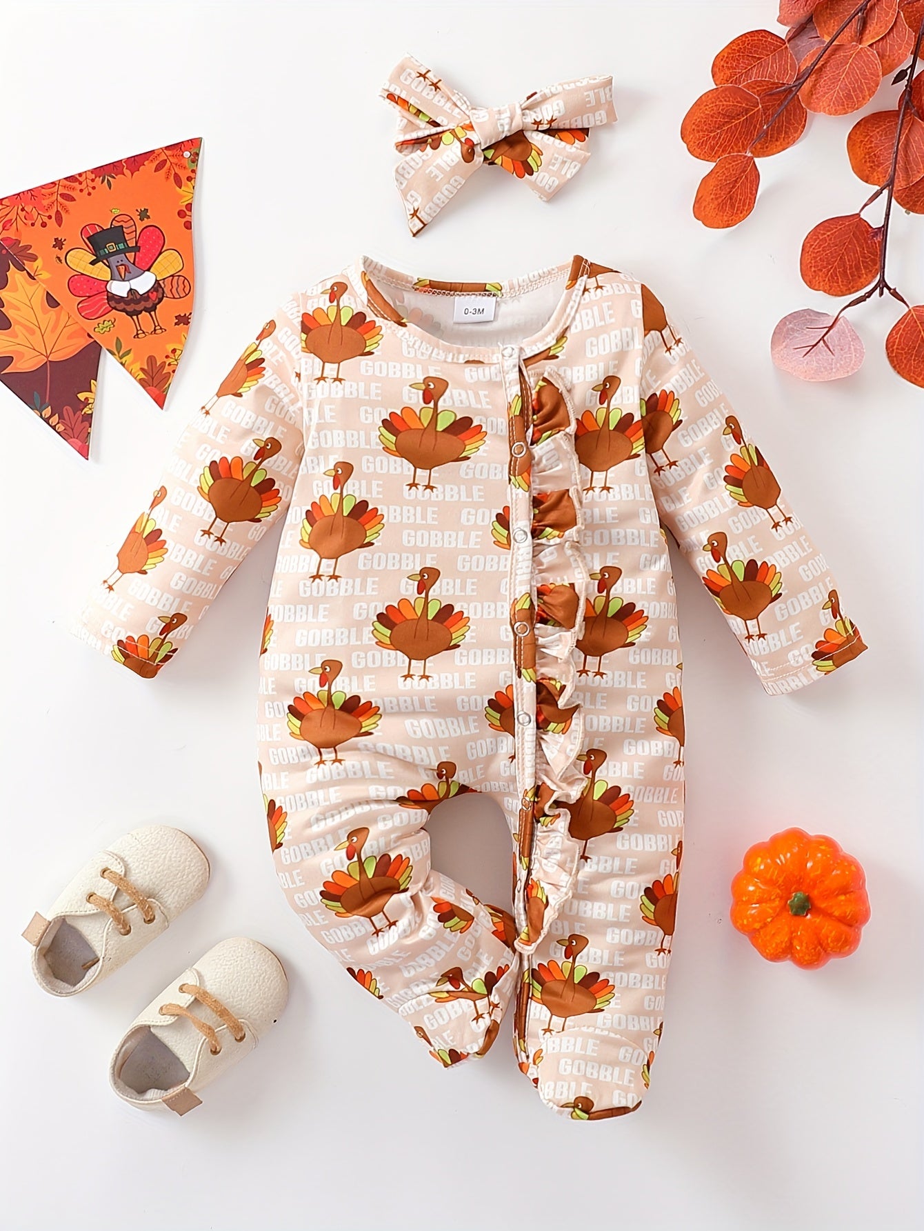 Infant Girl Cute Floral Romper & Jumpsuit - Long Sleeve Onesie Baby Clothes