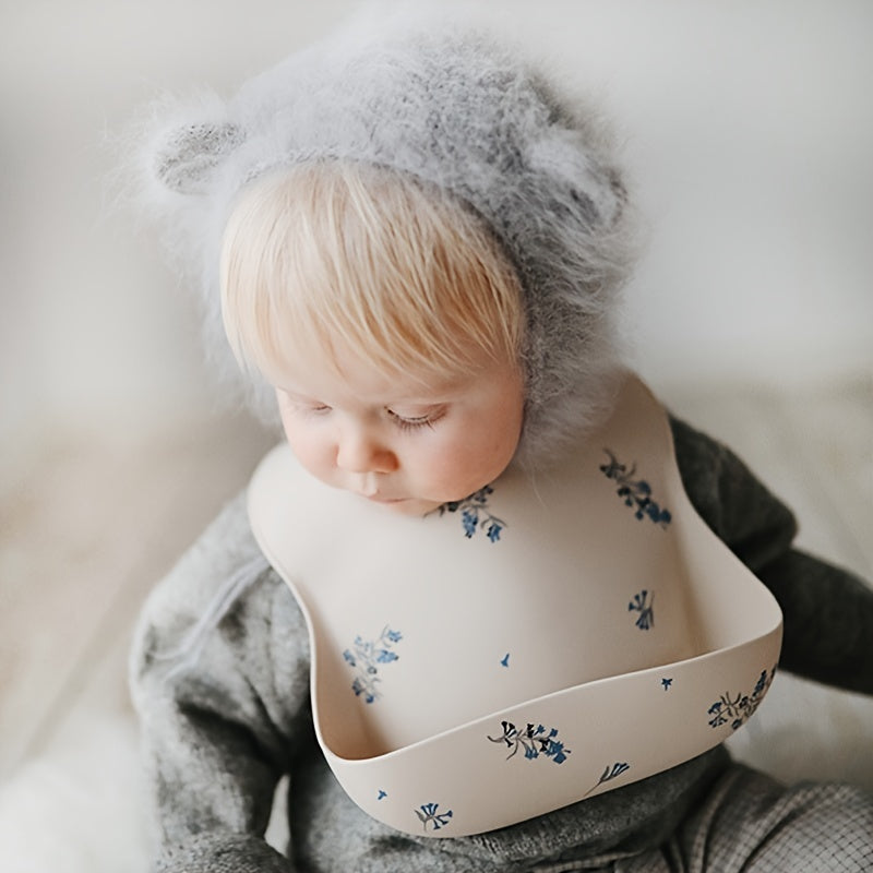 Bear Adjustable Bib, Waterproof Silicone Feeding Bib, Halloween Christmas Thanksgiving Day Gift