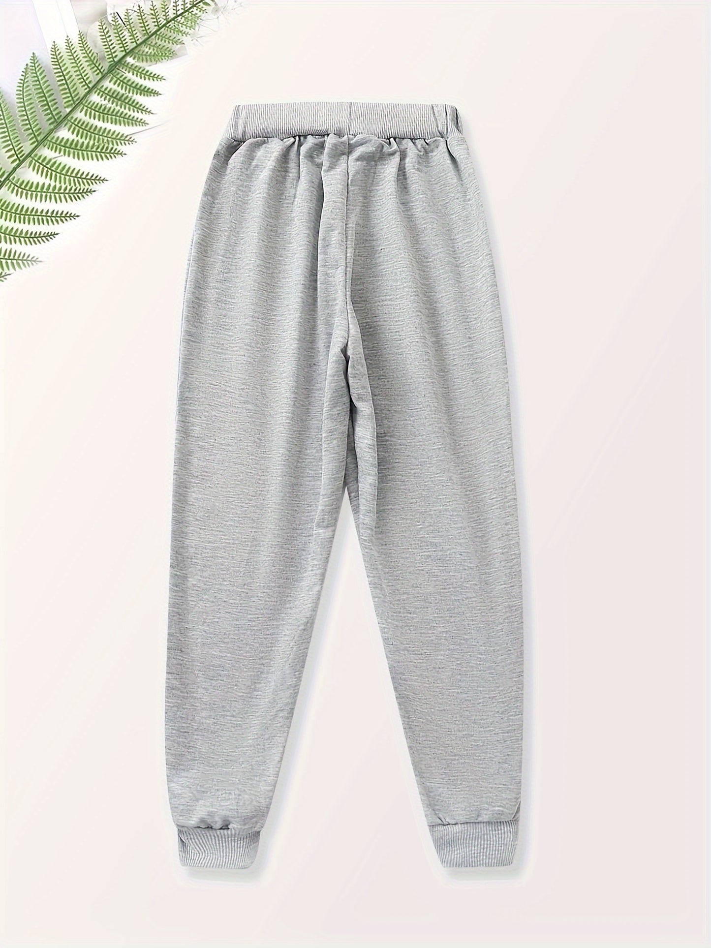 READY GO Letter Print Boys Casual Thin Comfortable Active Sweatpants, Breathable Jogger Sports Pants, Kids Clothes Outdoor