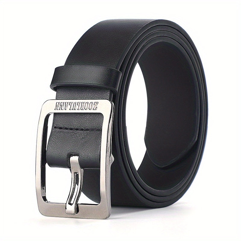 Men's Black PU Leather Belt Casual Jeans Pants Belt For Outdoor Party Holiday