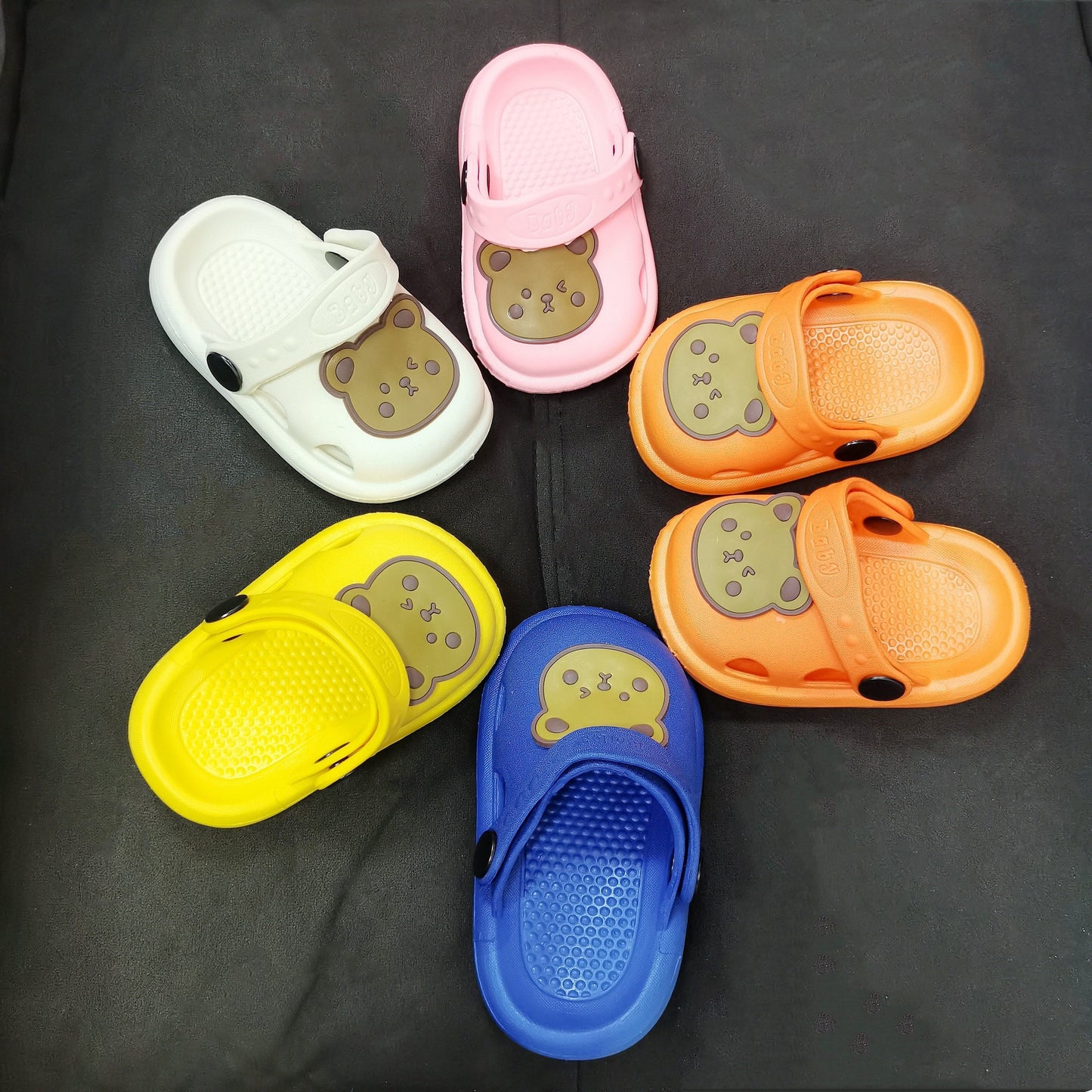 Infant Cartoon Bear Garden Clogs Slipper Non-slip Slip-on Water Shoes Breathable Sandals Outdoor For Baby Boys Girls