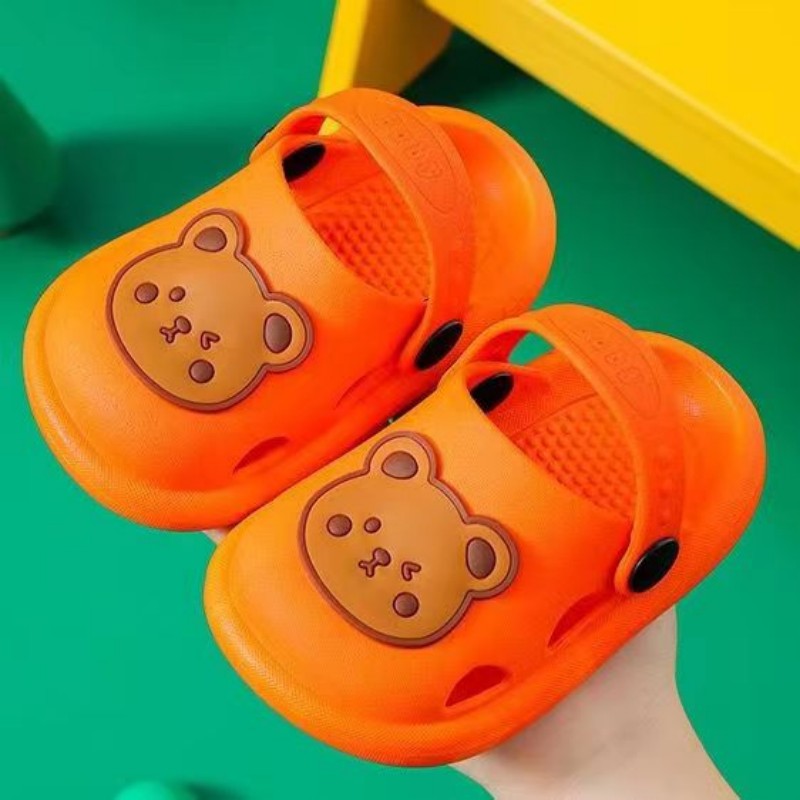 Infant Cartoon Bear Garden Clogs Slipper Non-slip Slip-on Water Shoes Breathable Sandals Outdoor For Baby Boys Girls