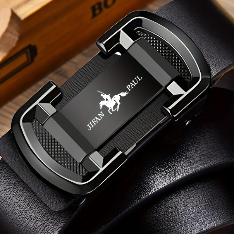 Men's Trendy Belt With Automatic Buckle, Suitable For Business Suit Pants, Father's Day Gifts