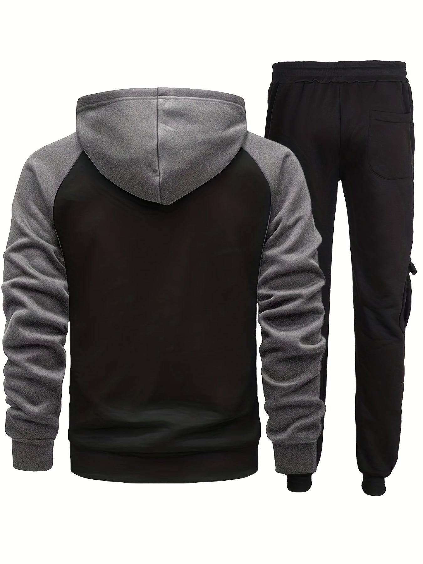 Classic Men's Athletic 2Pcs Tracksuit Set Casual Full-Zip Sweatsuits Long Sleeve Hoodie And Jogging Pants Set For Gym Workout Running