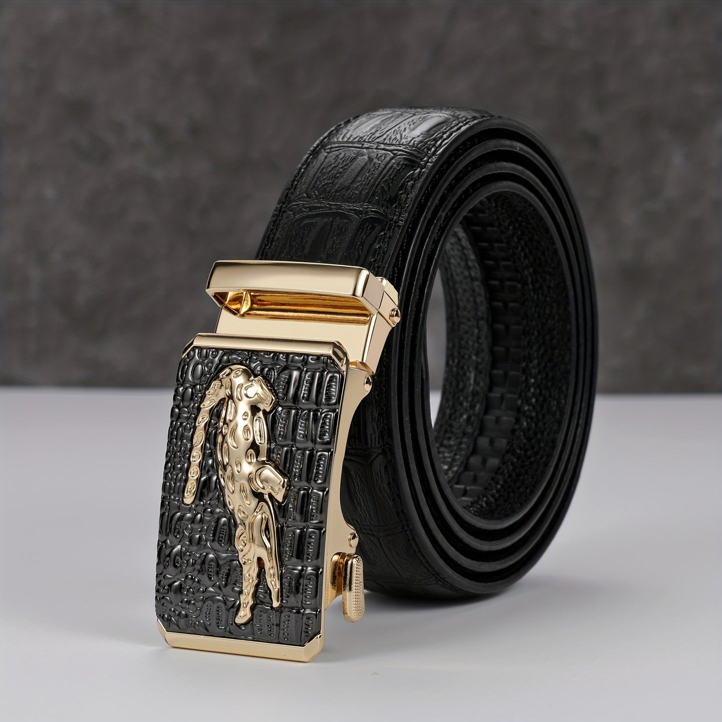 Men's Fashion Black Automatic Buckle Belt Husband Boyfriends Birthday Gifts