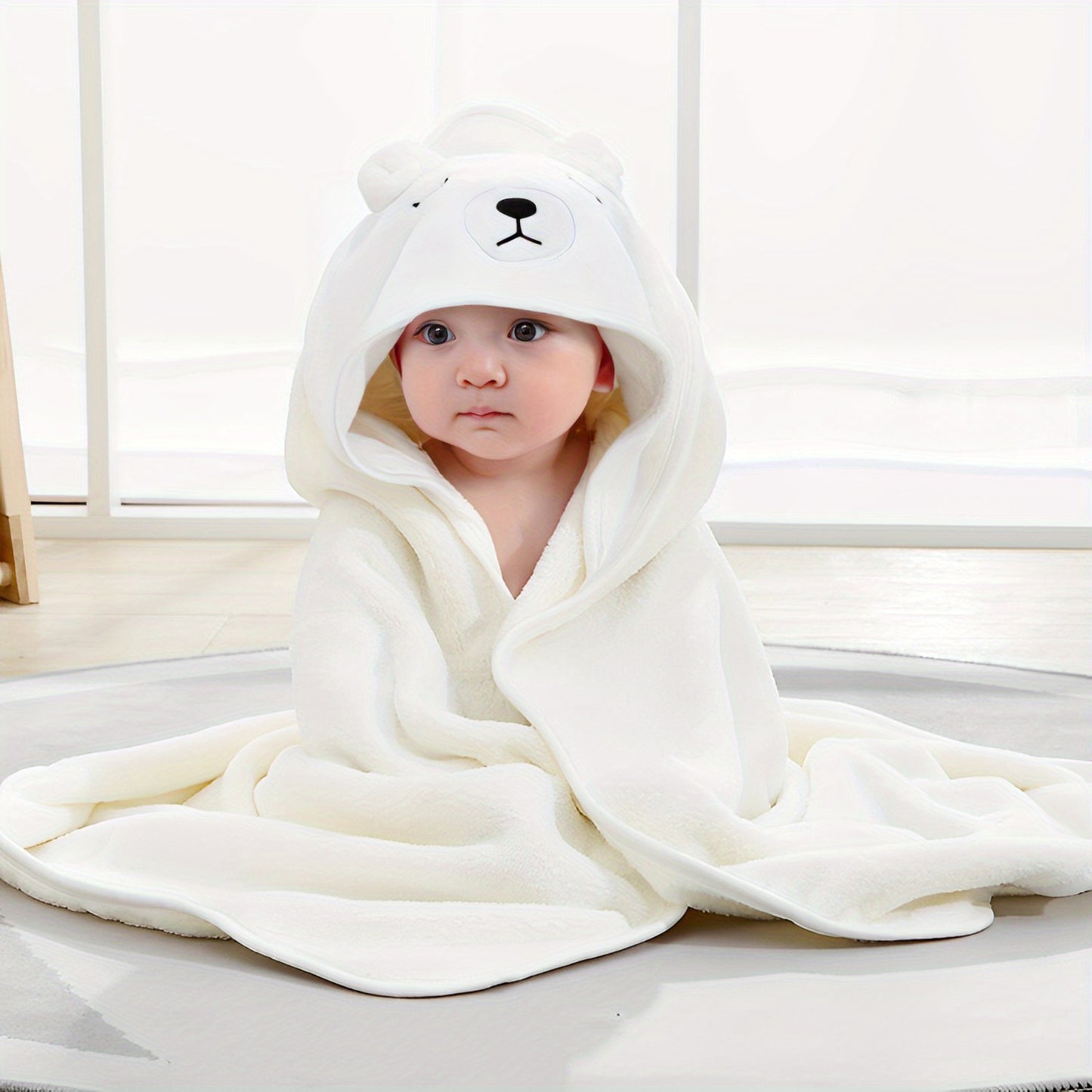 1pc Soft & Skin-Friendly Children's Cartoon Bath Towel & Blanket - Multifunctional & Absorbent!