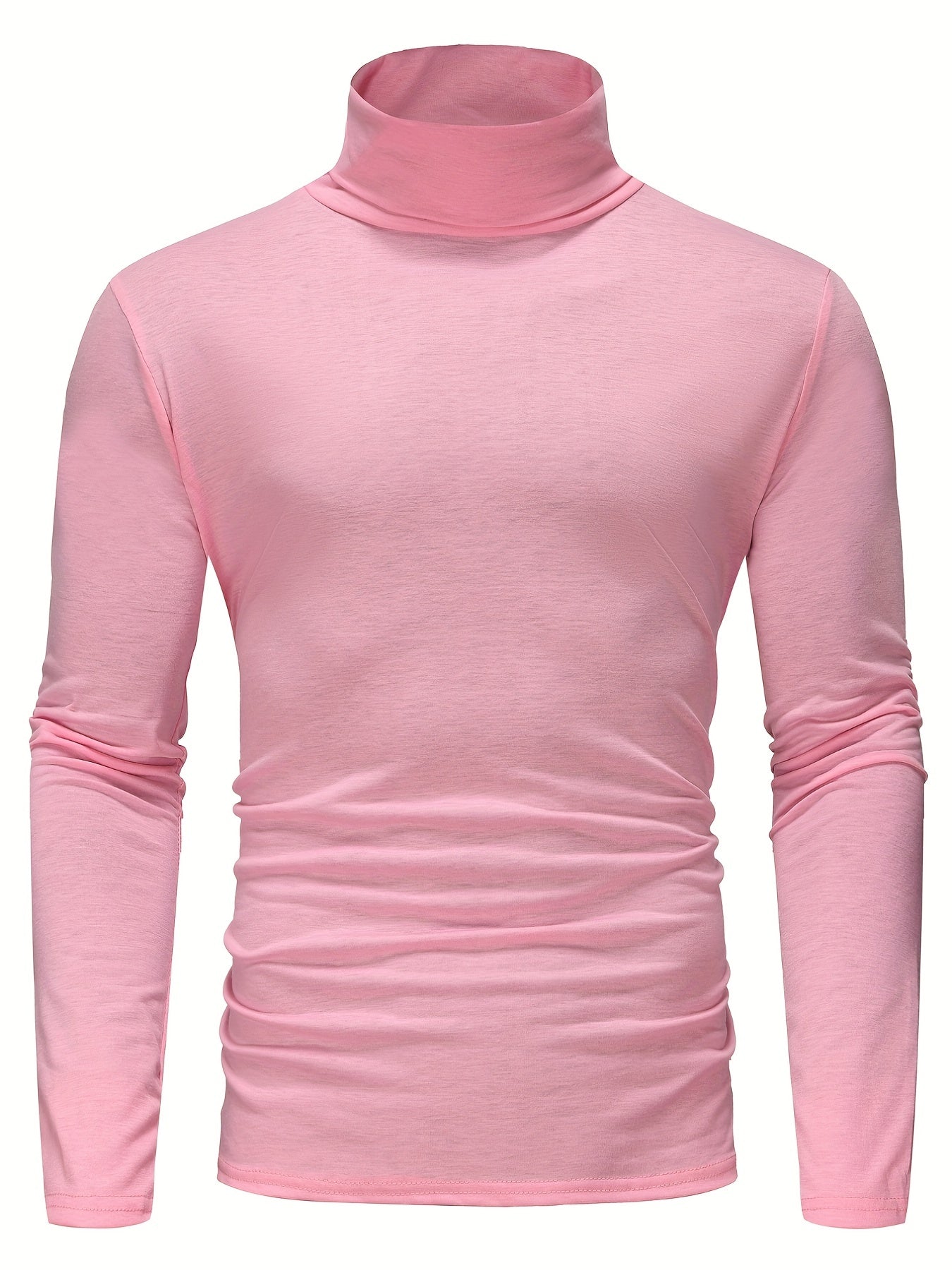 One Size Smaller,  Close-Fitting And Thin, Men's Casual Long Sleeve Turtleneck Base Layer Shirt Best Sellers