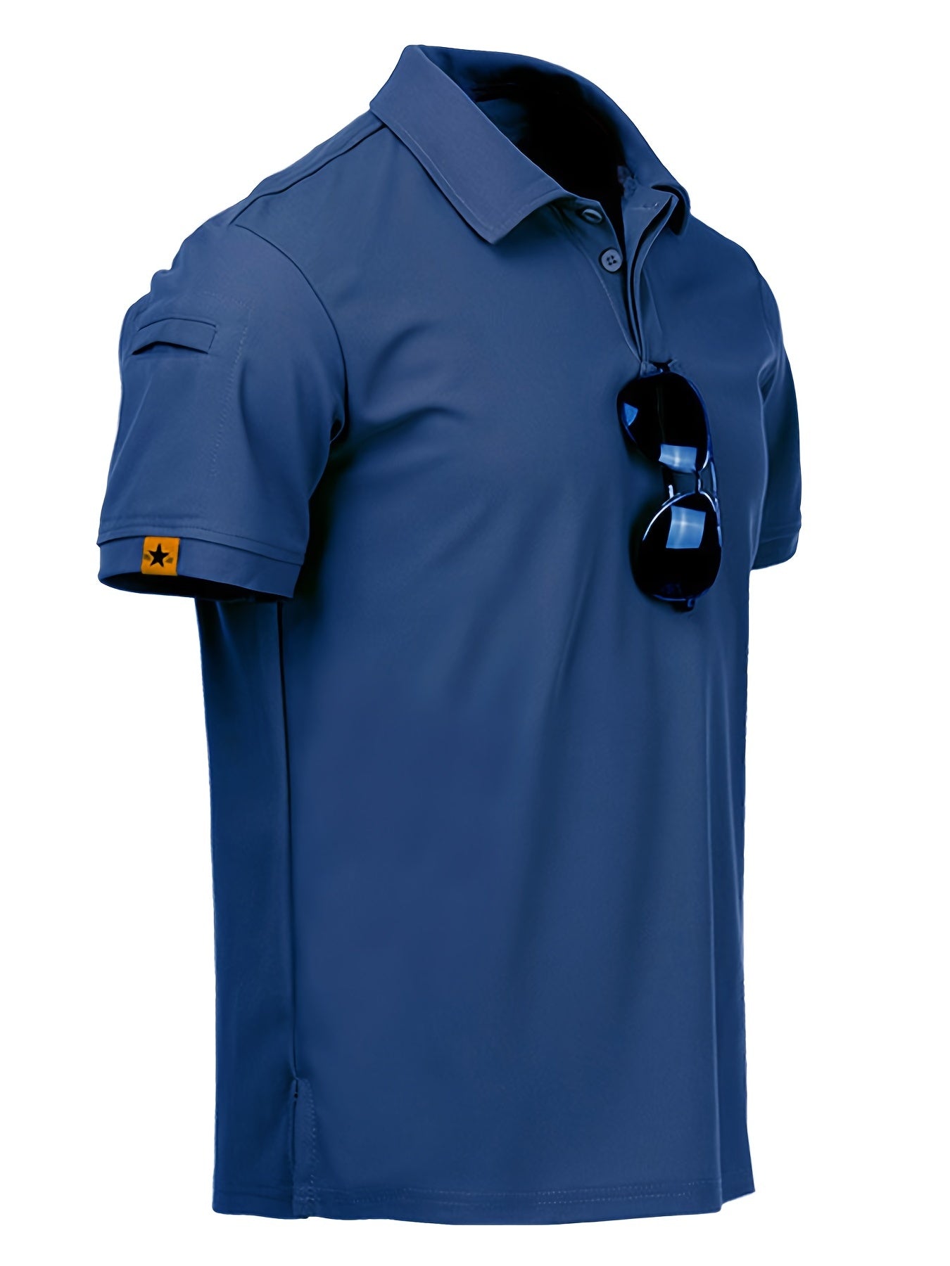 Men's Solid Short Sleeve Shirt T-Shirts Tee Lightweight Quick Dry Tactical Shirt For Fishing Running Hiking