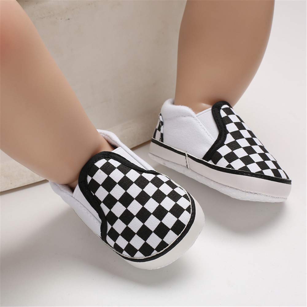 Toddler Baby Sneakers Soft Sole Non-slip Checkerboard Canvas Shoes First Walkers Crib Shoes Girls And Boys