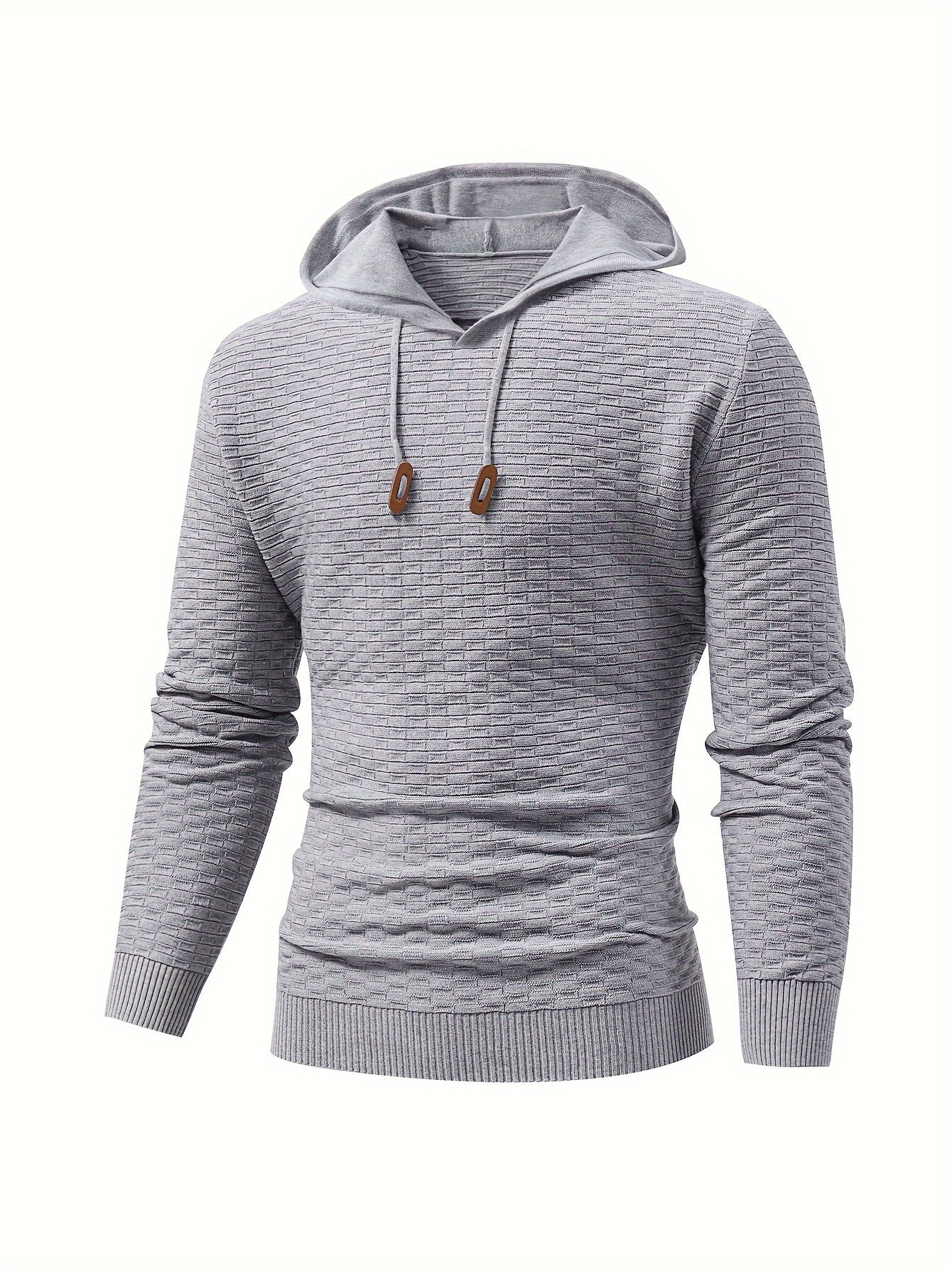 Men's Casual Drawstring Long Sleeves Hooded Pullover Sweaters