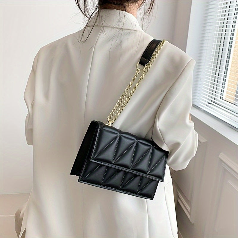 Fashion Embossed Crossbody Bag, Trendy Flap Shoulder Bag, Women's Casual Handbag & Phone Purse