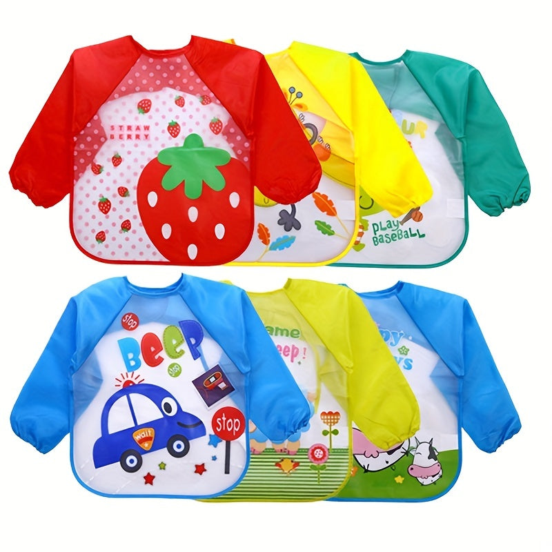 Protect Your Little One with this Waterproof Reversible Smock Apron and Baby Bib, Christmas, Halloween, Thanksgiving gift
