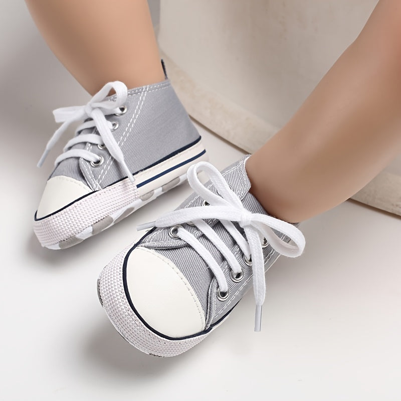 Infant Baby Boys Sneakers, Soft-soled Anti-slip High Top Crib Shoes