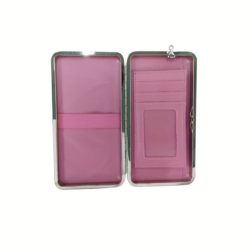 Elegant Bow Decor Phone Wallet, Fashion Phone Case With Card Slots & Zipper Pocket